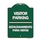Signmission Bilingual Reserved Parking Visitor Parking Estacionamiento Para Visitas, A-DES-GW-1824-24299 A-DES-GW-1824-24299 - alternate 1